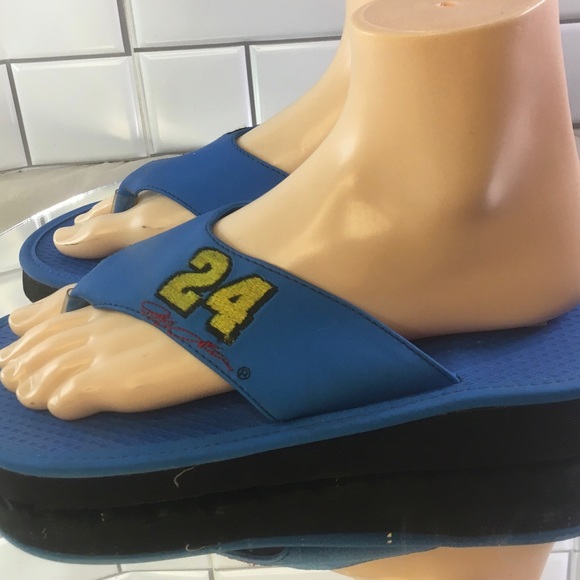 Jeff Gordon Womens Flip Flop Sandals Shoes Blue 7 - Picture 5 of 6